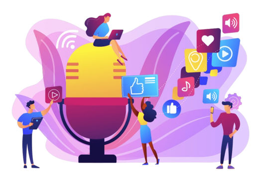 pngtree radio advertising podcast content marketing png image 5738531